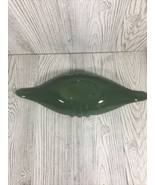 VINTAGE RARE RED WING POTTERY GREEN CONDIMENT CONSOLE DISH #1382 MCM - $520.02 MXN