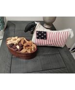 Hand-Sewn Primitive Americana Sheep Shelf Sitter | Farmhouse Patriotic D... - $20.79 CAD