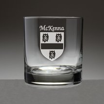 McKenna Irish Coat of Arms Tumbler Glasses - Set of 4 (Sand Etched) - £53.68 GBP