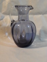 Small Lavender Paneled Ribbed Pitcher 4 1/2&quot; - £4.86 GBP