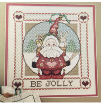 Leisure Arts Cross Stitch Pattern Be Jolly Santa Claus Christmas Holiday... - $2.99