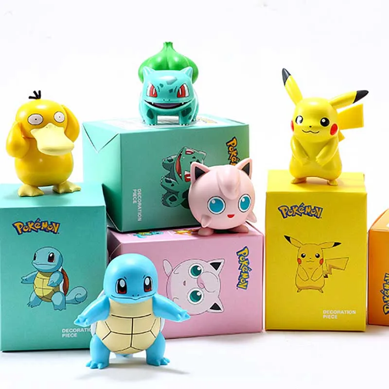 Pokémon Anime Figures Pikachu Squirtle Charmander Jigglypuff Bulbasaur Pocket - £19.13 GBP