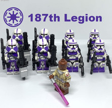 Gift Mace Windu and 187th Legion Clone Trooper Minifigure Star Wars Clone WarsSh - £50.25 GBP