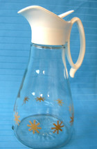 Log Cabin Syrup Pitcher Dispenser Starburst Gold Design Promotional 1960s - £20.44 GBP