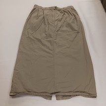 Pendleton Original Women's Beige/Khaki Cotton Rear Slit Denim Skirt Size 12 image 10