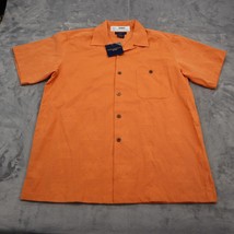 Gordon Clothing Co Shirt Men Medium Orange Short Sleeve Button Up Casual... - £23.34 GBP