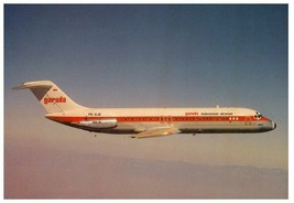 Garuda Indonesian Airways Douglas DC 9 32 Airplane Postcard - £7.69 GBP