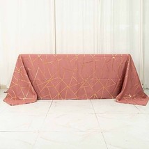 Cinnamon Rose 90&quot;&quot;X132&quot;&quot; Geometric Pattern Polyester Rectangle Tablecloth Party  - £32.22 GBP
