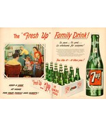 Seven-Up, Large 1950 2-Page Magazine Ad - £6.02 GBP
