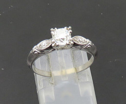 PLATINUM - Vintage 1/2 Carat Old Cut Genuine Diamond Band Ring Sz 6.25 - GR134 - $869.93