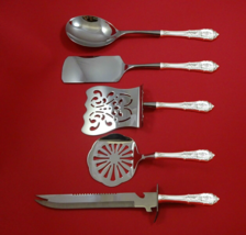 Rose Point by Wallace Sterling Silver Brunch Serving Set 5pc HH WS Custo... - £251.61 GBP