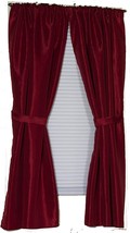 Carnation Home Fashions Lauren - Single Panel Curtain RED Size - 34&#39;&#39; x 54&#39;&#39; - £12.05 GBP