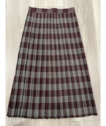 VINTAGE 1950&#39;S  PLEATED WOOL SKIRT  JONATHAN LOGAN  RED PLAID  WOMEN&#39;S S... - $47.22 CAD