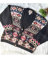 Vintage 90s Cottagecore Sweater L Button Up Cardigan Boho Heirloom Colle... - €32,65 EUR