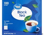 Great Value Black Tea Bags 8 Oz, 100 Tea Bags - $15.30