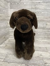 Toys R Us 2010 Brown Chocolate Lab Puppy Dog Plush 12” Labrador Sit Up Begging - $14.84