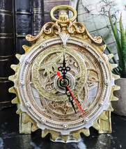 Steampunk Alternative Science Fate Anguistralobe Geared Desktop Clock Figurine - £45.83 GBP