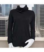 Theory Andrian Royal Cashmere Sweater Womens Petite Black Turtleneck Poc... - $558.05 MXN