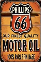 Phillips 66 Retro Vintage Gas Gasoline Oil Tin Sign 8x12 inches Station upg - $34.84 CAD