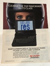 Vintage Sharp Laptop Computer print Ad 1989 Pa1 - $7.91