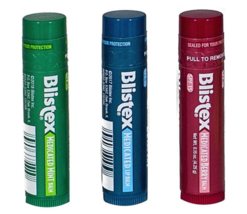 BLISTEX MEDICATED LIP BALM SPF-15 0.15 oz (3-PACK) - CLASSIC, MINT &amp; BERRY - $18.82 MXN
