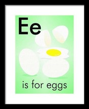 E is for Eggs - Art Print Home Decor Wall Art -  Flashcard (frame not included) - £6.51 GBP+