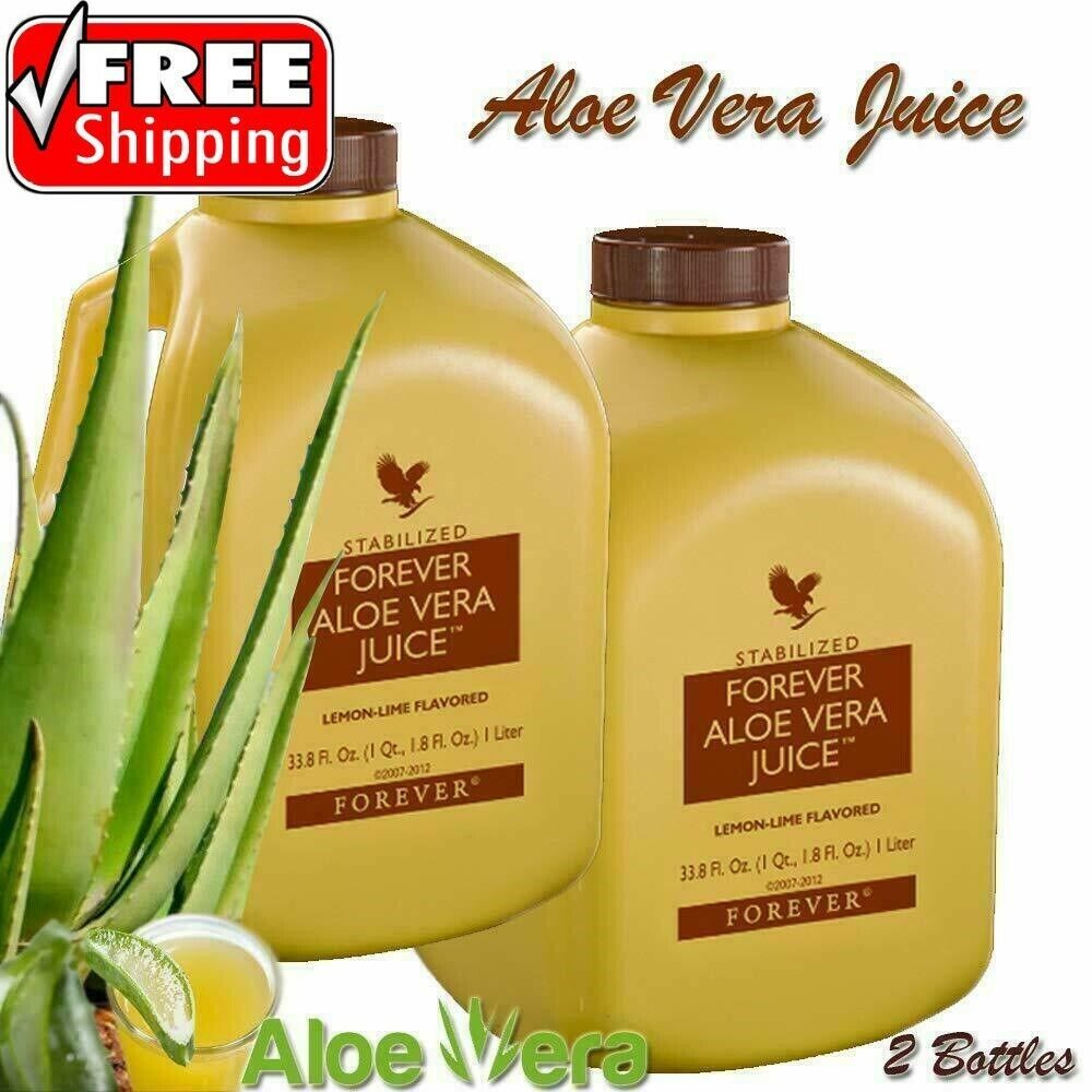 Primary image for 2 Pack Forever Living Aloe Juice Original Rare Lemon Lime 33.8 fl.oz. Exp 2025