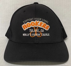 Support your Local Hookers Fishing Baseball Cap FLEXFIT Tulare CA Tackle... - £17.33 GBP