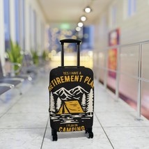Meme Luggage Cover: Travel in Style with Camping Humor - $28.84+