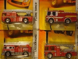 Matchbox Firetruck Set: Dennis Sabre #74 Ladder King #73 Flame Tamer #27 Dennis  - £70.83 GBP