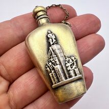 1956 Vintage Gilt Sterling Silver 875 Bottle Flask Flacon Perfume Oil Ma... - $240.00