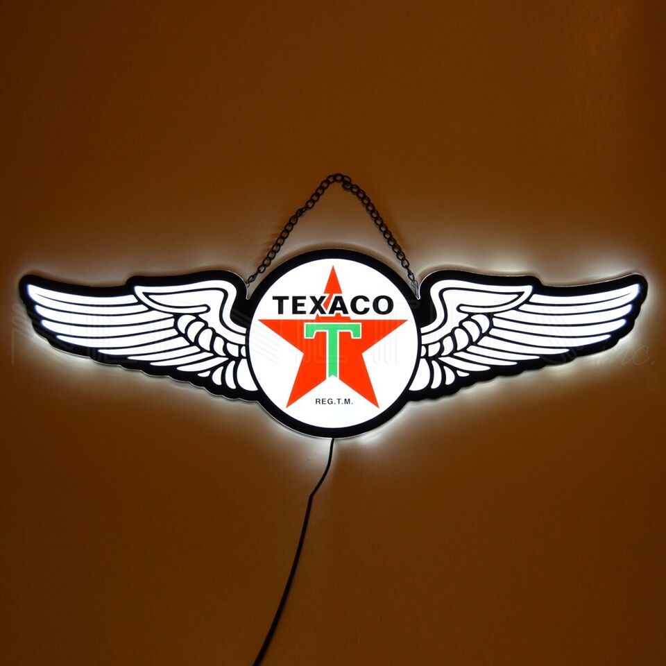 Texaco Wings Slim LED Light Business LED Sign 31 Inches Neon Sign 7LEDTX - £156.93 GBP