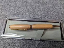 Slimline Twist Pen Gold finish Black Limba Body Hand Turned Pen - £23.17 GBP