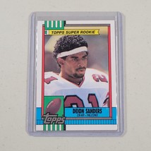 Deion Sanders #469 1990 Topps Super Rookie Card Atlanta Falcons Football Card - $9.86