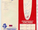 Piedmont Airlines Ticket Jacket and Passenger Trip Pass 1968 - £17.51 GBP