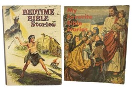 Vintage Bedtime Bible Stories &amp; My Favorite Bible Stories Children’s Book Set - £15.08 GBP