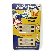 Vtg Pixie Views 3D 12 Color Picture Slides STORI-VIEWS Bozo The Clown / Guanaco - £22.82 GBP