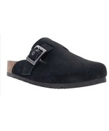 Staheekum Womens Clogs Black Shoes Buckle Water Repellent Slip-On Suede ... - $67.22 CAD
