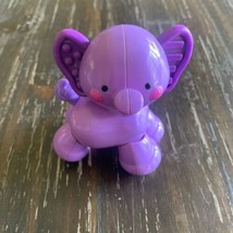 Fisher Price Amazing Animals Baby Elephant Toddler Toy Purple Figure EUC - £11.96 GBP