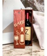 Engraved Wood Wine Box Wine Bottle with Love Home Décor Gift Birthday Ch... - $649.56 MXN