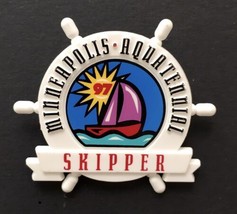 Vtg 1997 Minneapolis Minnesota Aquatennial Sailboat Skipper Button Pin P... - $12.00