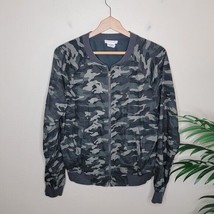 Beach Lunch Lounge | Camo Zip Front Bomber Style Jacket Womens Size Medium - £18.27 GBP