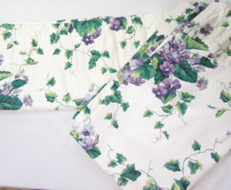 Waverly Sweet Violets Floral Cotton 2-PC 100 x 84 Lined Drapery Panel Set - £87.92 GBP