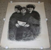 The Supremes Poster Vintage 1960's Eugene Hawkins Charcoal Print Diana Ross - $699.99