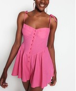 Trendyol Fuchsia Button-Detail Spaghetti-Strap Jumpsuit- Size 10 - $23.87