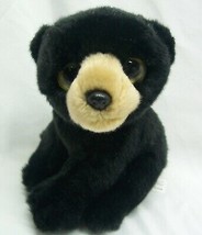 Wild Republic Cute Big Eyed Black Bear 6&quot; Plush Stuffed Animal Toy - £11.74 GBP