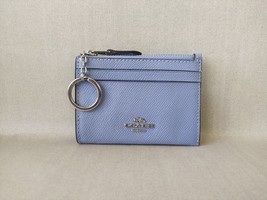 Coach Mini Skinny ID zip Card Case in cross grain leather T 9139 - $34.75