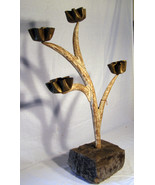 Designer Quality Handcrafted Sculpted Tree Votive Candelabra - £48.34 GBP