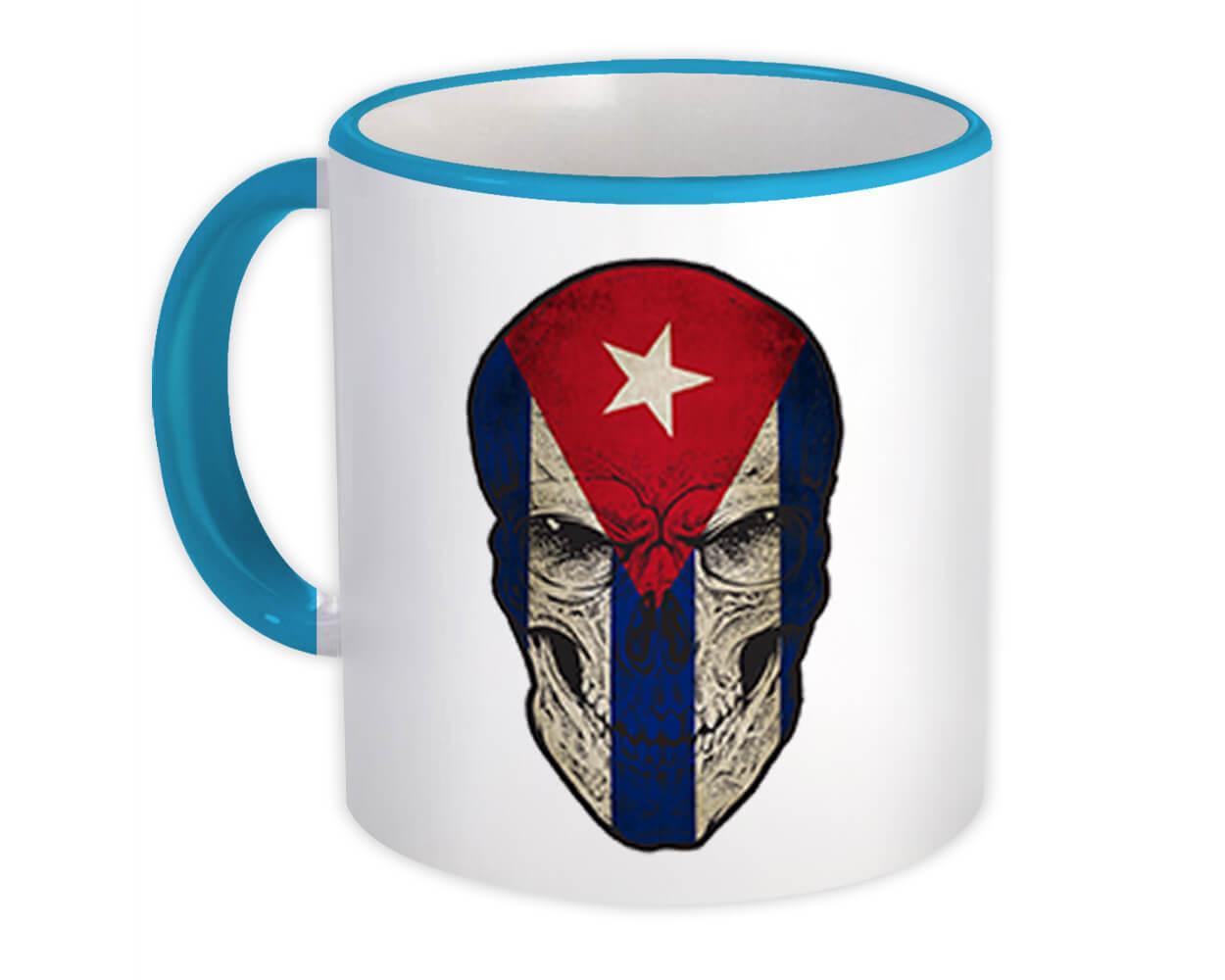 Primary image for Cuban Flag Cuba Skull : Gift Mug National Colors Star Independence Day Latin