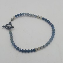 Vintage Blue and White Stone Bead Bracelet - $35.00